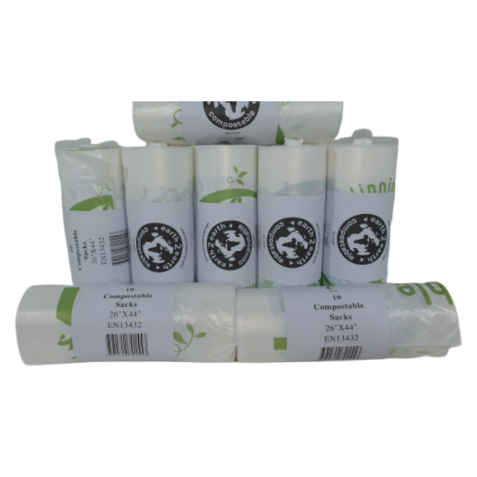 Clear Biodegradable Sacks 26x44x200's