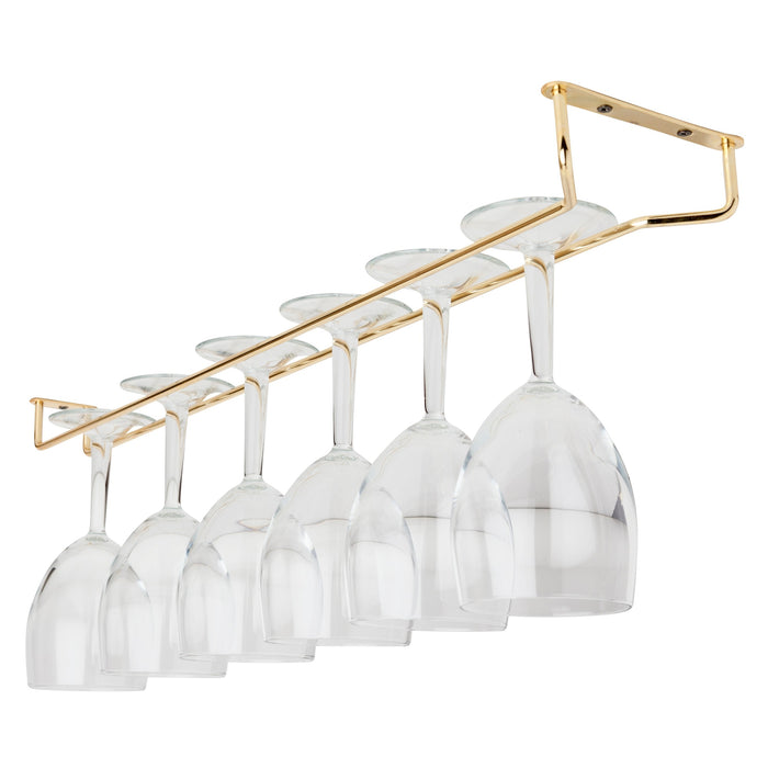 Glass Hanger 24" Chrome/Brass