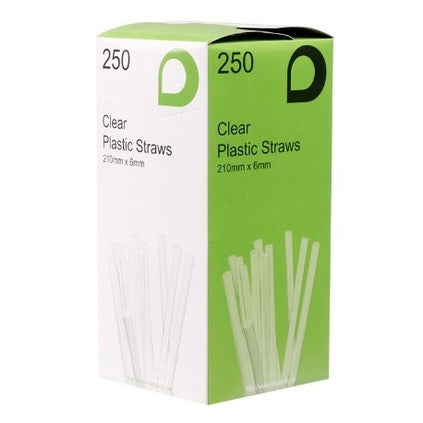CLEAR Flexi Straws 8'' 250's