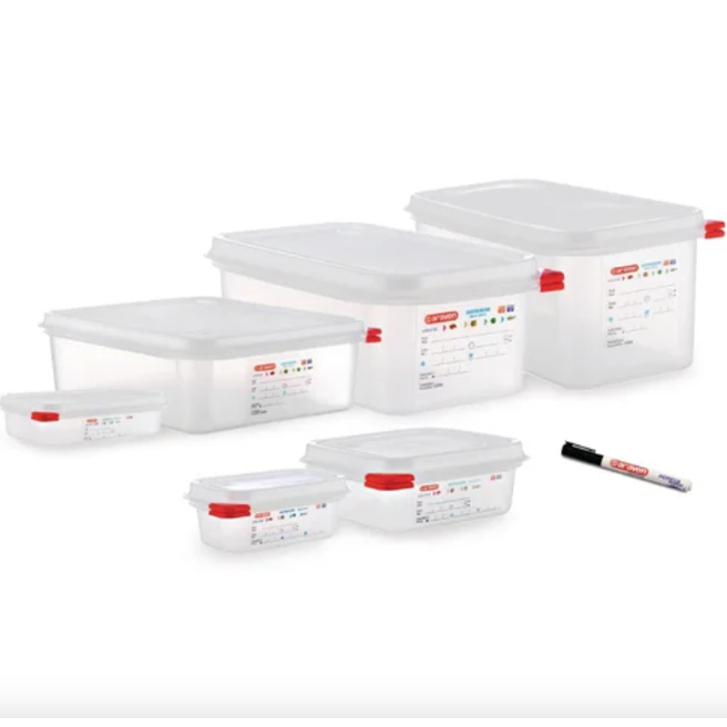 Araven Food Containers & Lids 1/9 100mm 1Ltr 4's