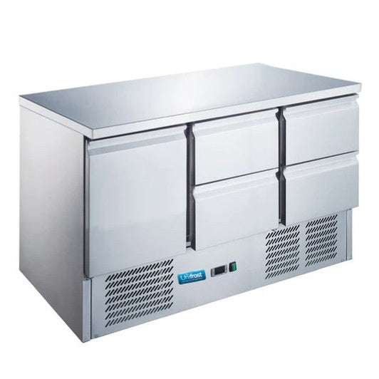Unifrost Worktop Counter Fridge w/ Drawers CRS136G-4D