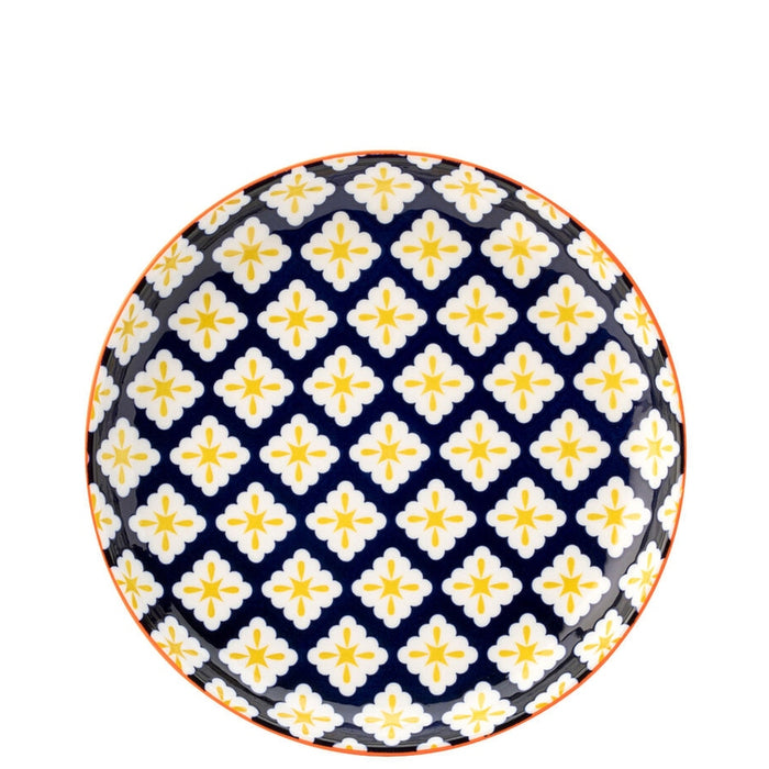 Cadiz Blue & Orange Plate 8'' 6's CT1064