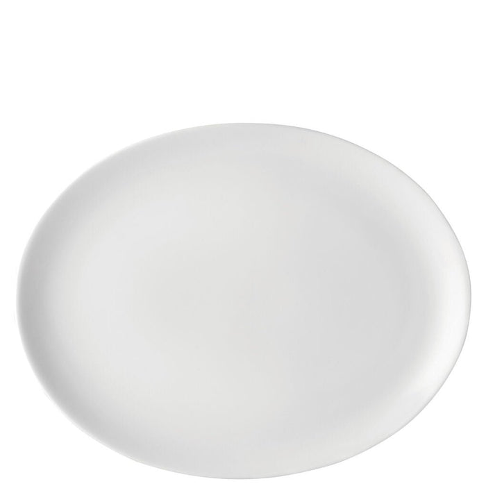 Pure White Oval Plate 12'' 6's E20030