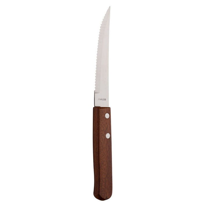 Steak Knives Wooden Handle 12's F10613