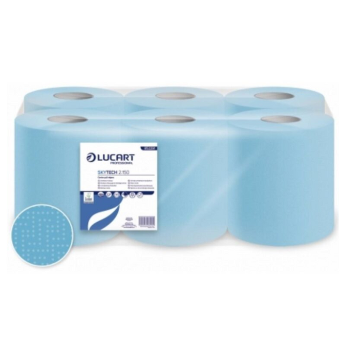 Lucart Blue Centre Pull Blue 2ply x 6's 852291