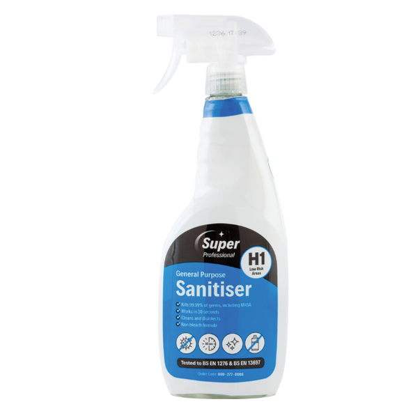Super Professional General Purpose Sanitiser 6x750ml H1