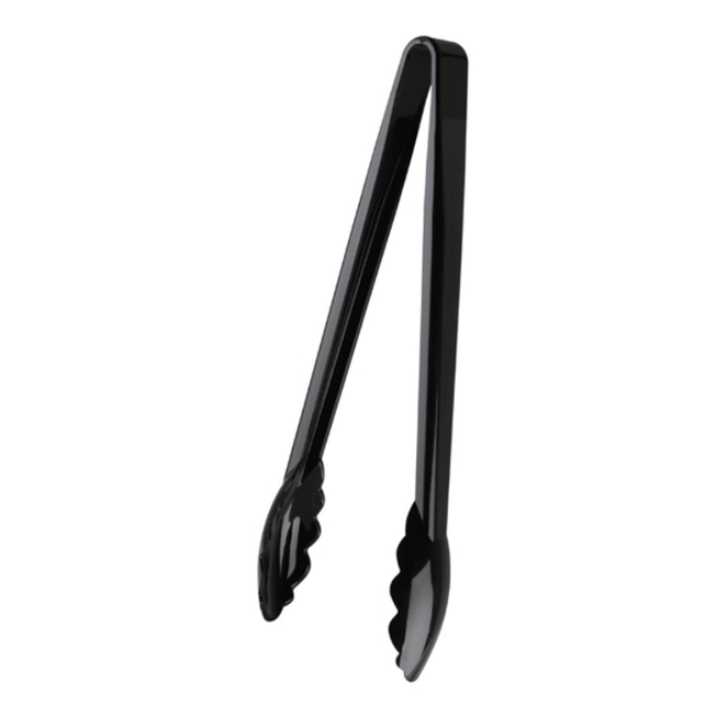 Melamine Black Deli Tongs 12''