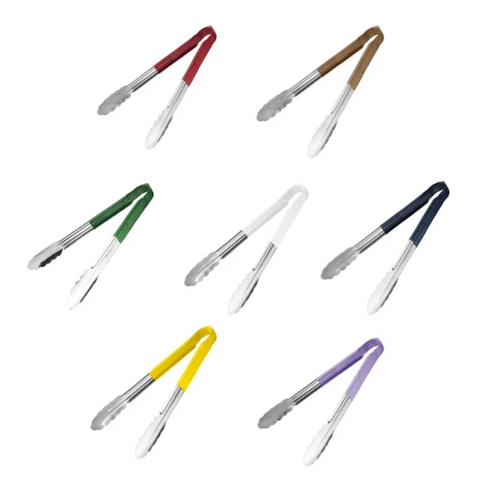 St/St Tongs 12'' Colour Coded Handle