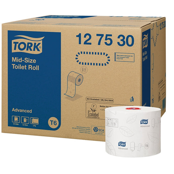 Tork Midi Size Advanced Toilet Roll 24's (127530) T6