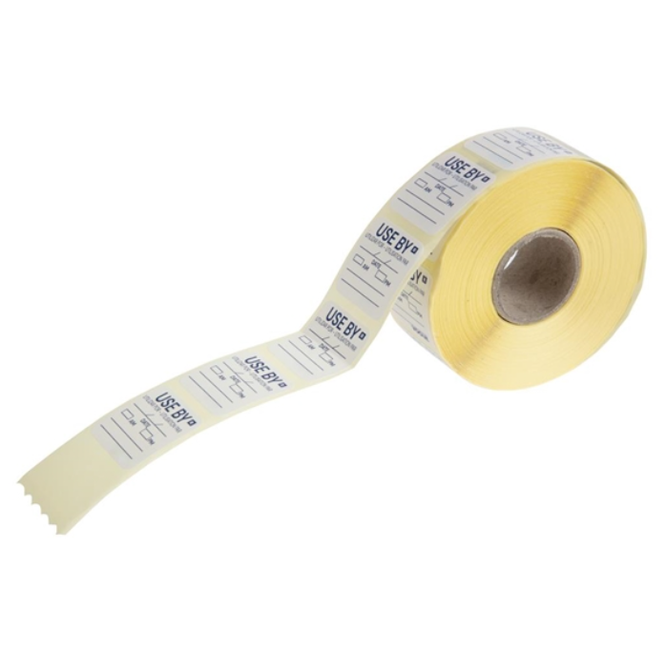 1'' Use By White/Blue Label 1000's