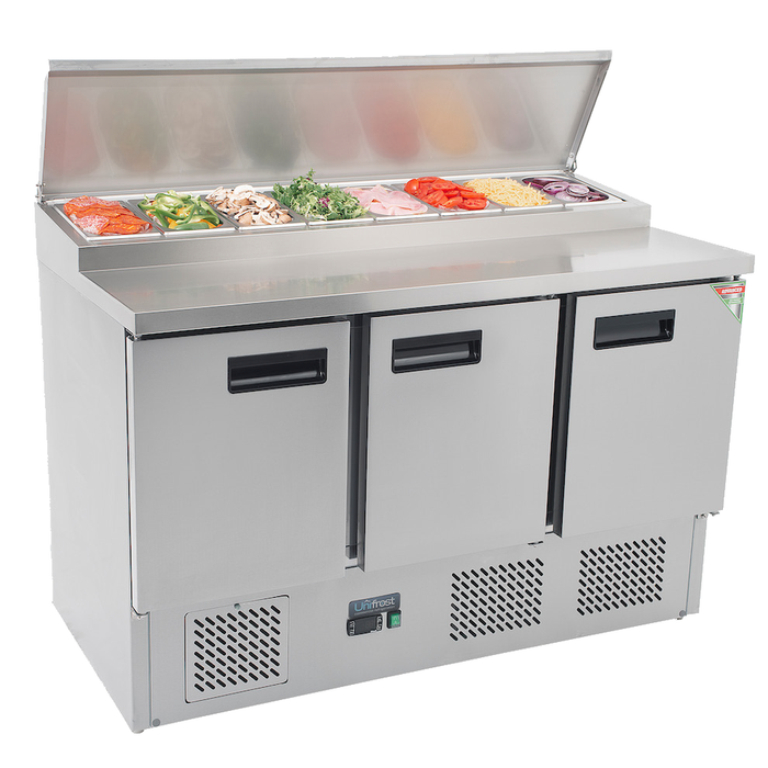 Unifrost PCF1365E Sandwich Prep Fridge & 8xGN1/4x100mm