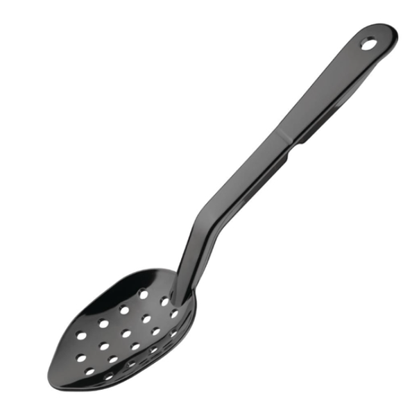 Serving Spoon Black 11'' Perforated