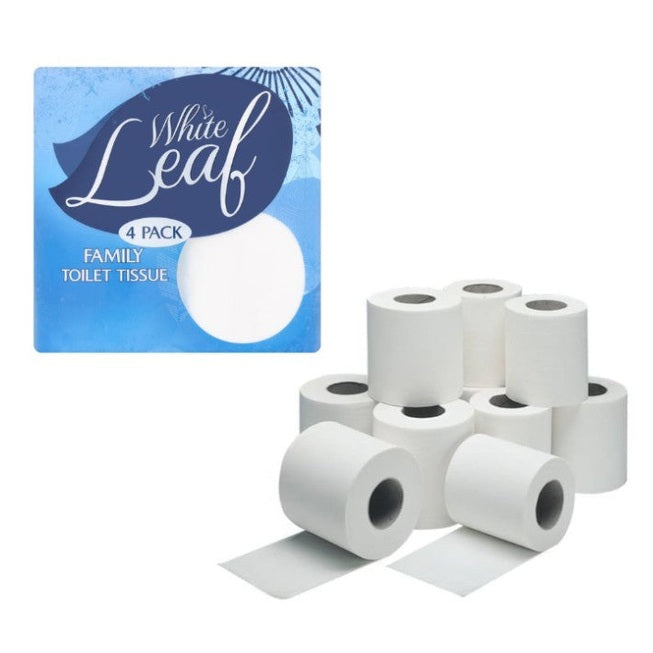 White Leaf Toilet Roll 40's